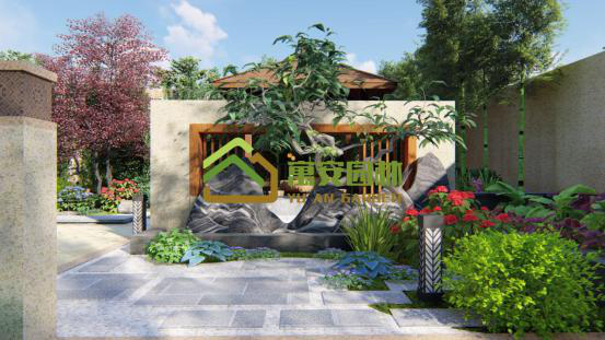 盈峰翠邸新中式庭院--長沙花園設計